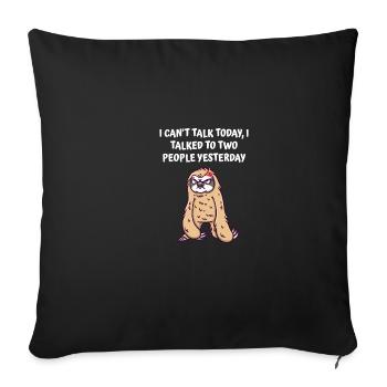 I spoke yesterday to two people who - Sofa pillowcase 17,3'' x 17,3'' (45 x 45 cm) - black - Front