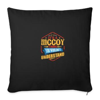 C’est un truc de McCoy drôle de nom de famille Humor Fam - Housse de coussin décorative 45 x 45 cm - noir - Devant