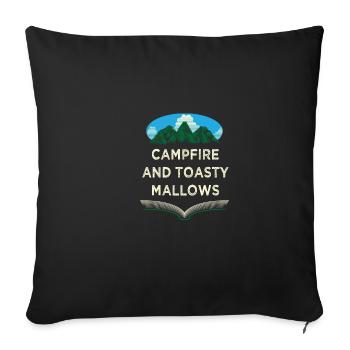 Campfire and Toasty Smores Food Camping Foodie C - Sofa pillowcase 17,3'' x 17,3'' (45 x 45 cm) - black - Front