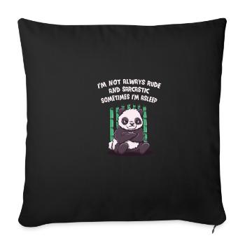 I am not always rude and sarcastic Fa - Sofa pillowcase 17,3'' x 17,3'' (45 x 45 cm) - black - Front