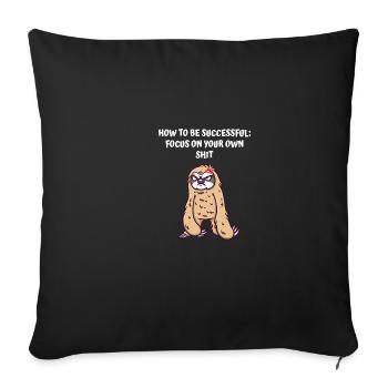 Be successful on your own fun s - Sofa pillowcase 17,3'' x 17,3'' (45 x 45 cm) - black - Front