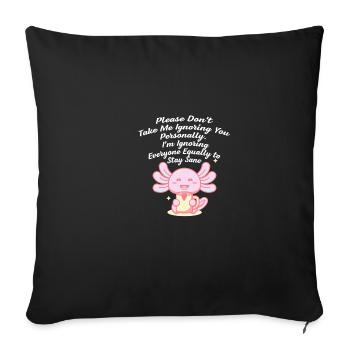 C’est drôle, j’ignore tous les sauts introvertis - Housse de coussin décorative 45 x 45 cm - noir - Devant