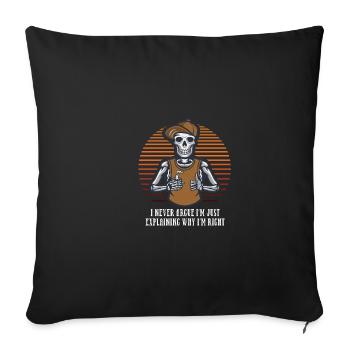 Je ne prétends jamais que je déclare seulement que je - Housse de coussin décorative 45 x 45 cm - noir - Devant