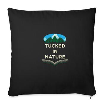 In Nature Camping Wildlife Camper Outdoor Wanderun - Sofa pillowcase 17,3'' x 17,3'' (45 x 45 cm) - black - Front