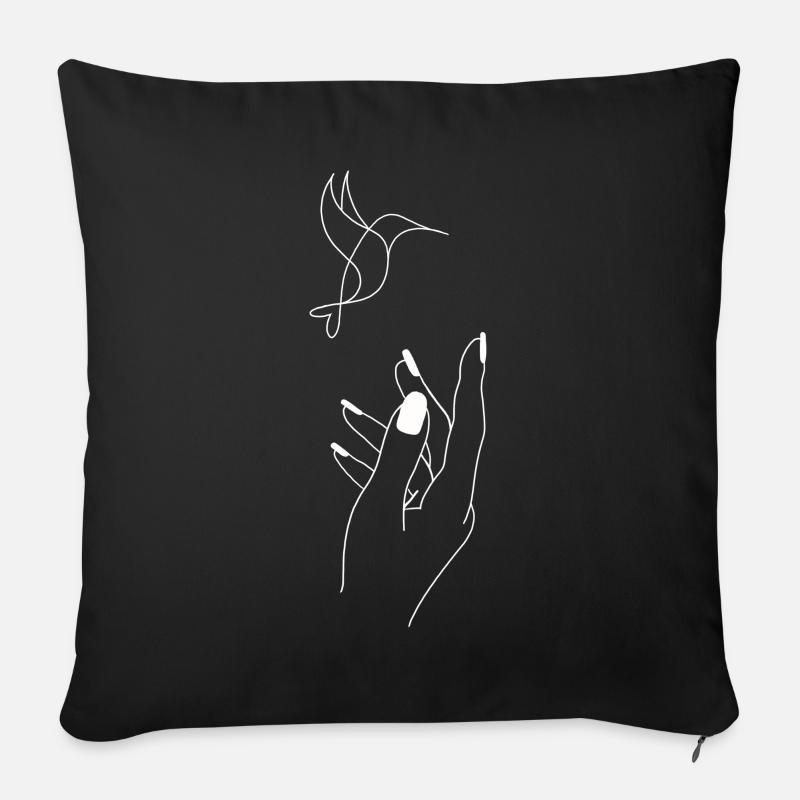 Fly - Housse de coussin décorative 45 x 45 cm - noir