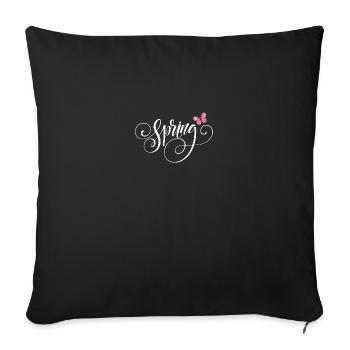 Spring | Spring - Sofa pillowcase 17,3'' x 17,3'' (45 x 45 cm) - black - Front