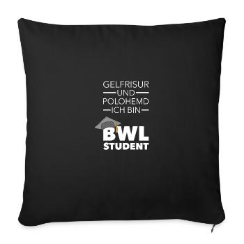 BWL Student Bachelor Geschenk - Sofakissenbezug 45 x 45 cm - Schwarz - Vorne