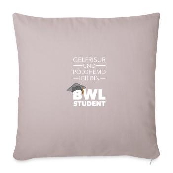 BWL Student Bachelor Geschenk - Sofakissenbezug 45 x 45 cm - helles Taupe - Vorne