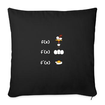 Math Derivation Chicken Student Teacher Gift - Sofa pillowcase 17,3'' x 17,3'' (45 x 45 cm) - black - Front