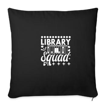 Library Group Buchlieb Library Book Book - Housse de coussin décorative 45 x 45 cm - noir - Devant