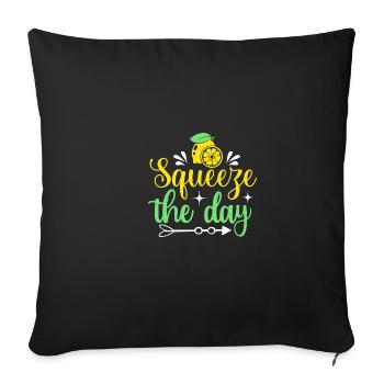 Lemonade Squeeze Day Summer Lovers Jus de citron - Housse de coussin décorative 45 x 45 cm - noir - Devant