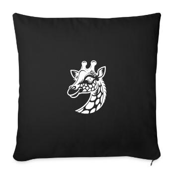 Little cute giraffe with cute look - Sofa pillowcase 17,3'' x 17,3'' (45 x 45 cm) - black - Front