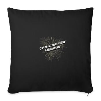La nouvelle blague de minuit joyeuse du Nouvel An Pun nye - Housse de coussin décorative 45 x 45 cm - noir - Devant