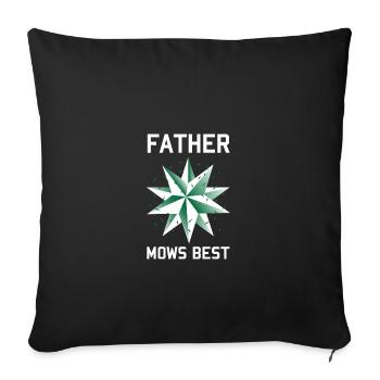 Lawn Mowing Lawn Mower Gardener - Sofa pillowcase 17,3'' x 17,3'' (45 x 45 cm) - black - Front