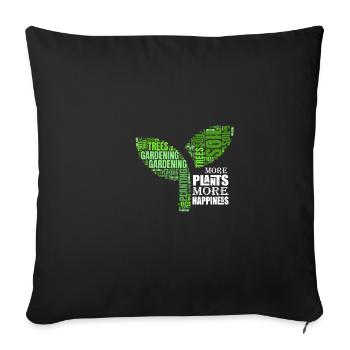 Cheerful open inspirational quote - Sofa pillowcase 17,3'' x 17,3'' (45 x 45 cm) - black - Front