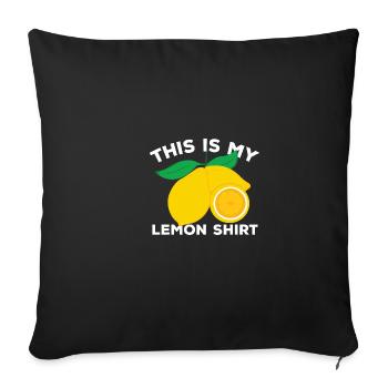 Ironically, lemon summer -lemonade -fruits say - Sofa pillowcase 17,3'' x 17,3'' (45 x 45 cm) - black - Front