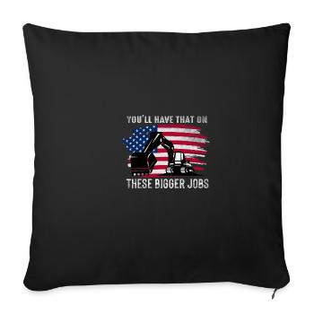 You're going to have that on these bigger jobs that - Sofa pillowcase 17,3'' x 17,3'' (45 x 45 cm) - black - Front