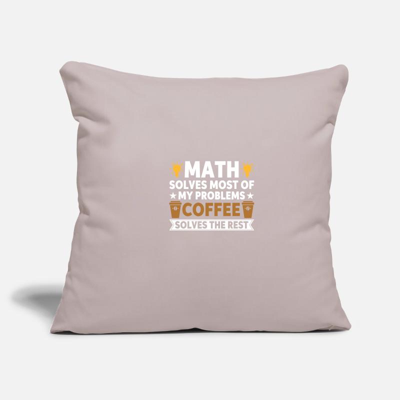 Math solves my problems, coffee solves the rest Sofa pillowcase 17,3'' x 17,3'' (45 x 45 cm)
