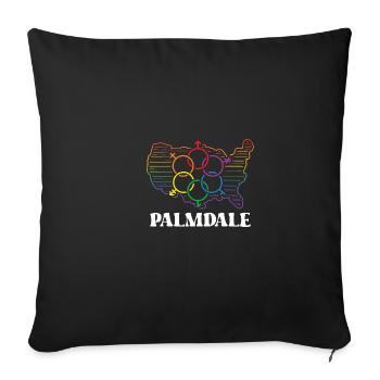 Palmdale Pride Month Pride Flag LGBT Community LGB - Sofakissenbezug 45 x 45 cm - Schwarz - Vorne
