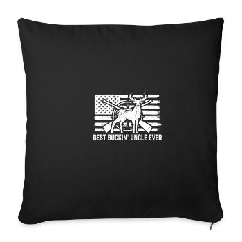 Meilleur Buckin' Uncle Ever American Fl - Housse de coussin décorative 45 x 45 cm - noir - Devant