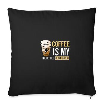 Coffee BCBA behavior funny coffee - Sofa pillowcase 17,3'' x 17,3'' (45 x 45 cm) - black - Front