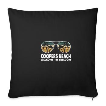 Coopers Beach Welcome to Freedom Vacation Sayi - Sofa pillowcase 17,3'' x 17,3'' (45 x 45 cm) - black - Front
