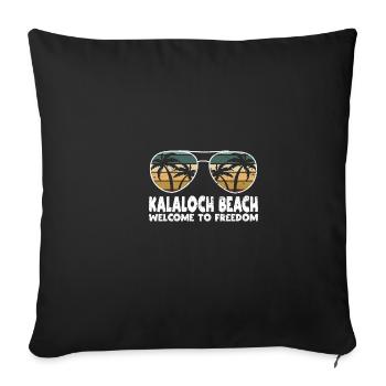 Kalaloch Beach Welcome to Freedom Urlaubssprüc - Sofa pillowcase 17,3'' x 17,3'' (45 x 45 cm) - black - Front