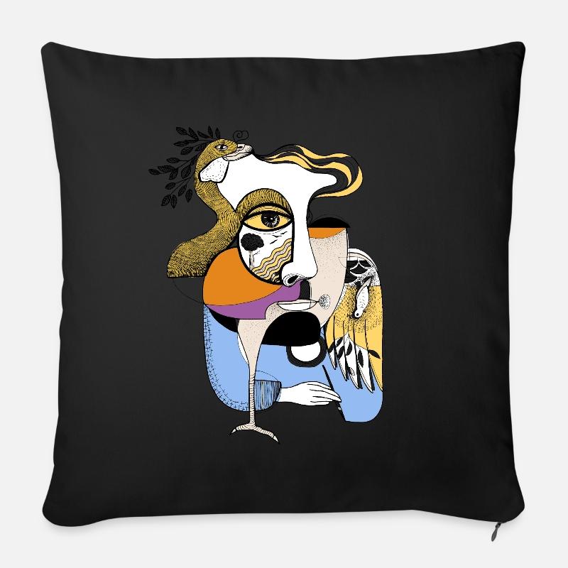Fenix - Sofakissenbezug 45 x 45 cm - Schwarz