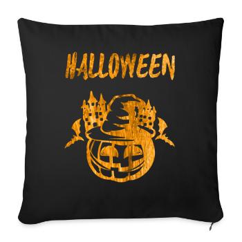 Halloween - Housse de coussin décorative 45 x 45 cm - noir - Devant