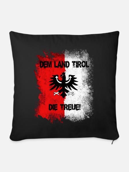 Dem Land Tirol die Treue - Sofakissenbezug 45 x 45 cm - Schwarz