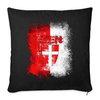 Vienna - Sofa pillowcase 17,3'' x 17,3'' (45 x 45 cm) - black - Front