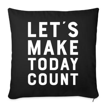 Des phrases drôles - Housse de coussin décorative 45 x 45 cm - noir - Devant