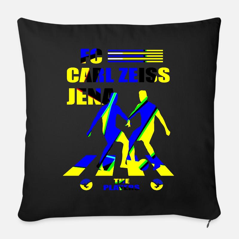 FC Carl Zeiss Jena - Sofakissenbezug 45 x 45 cm - Schwarz