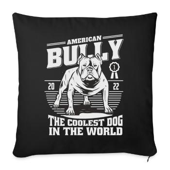 American Bulldog - Sofa pillowcase 17,3'' x 17,3'' (45 x 45 cm) - black - Front