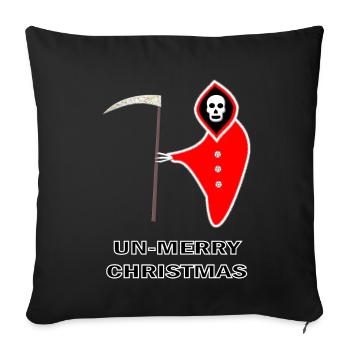Christmas Grim Reaper unmerry Christmas Goth Santa - Sofa pillowcase 17,3'' x 17,3'' (45 x 45 cm) - black - Front