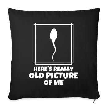 photo, photographie, naissance - Housse de coussin décorative 45 x 45 cm - noir - Devant