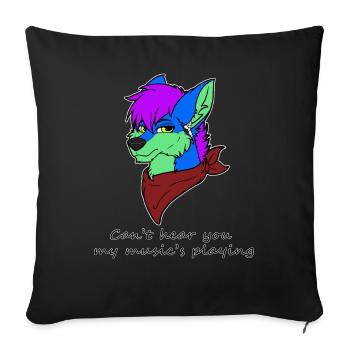 I can't hear you - Sofa pillowcase 17,3'' x 17,3'' (45 x 45 cm) - black - Front