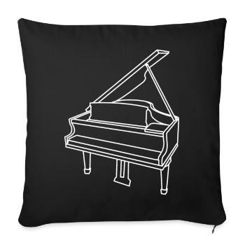 Wing Sketch - Sofa pillowcase 17,3'' x 17,3'' (45 x 45 cm) - black - Front
