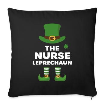 Die Krankenschwester Leprechaun - Sofakissenbezug 45 x 45 cm - Schwarz - Vorne