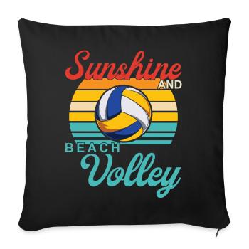 Design Plage Volleyball - Housse de coussin décorative 45 x 45 cm - noir - Devant