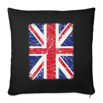 Union Jack - Housse de coussin décorative 45 x 45 cm - noir - Devant