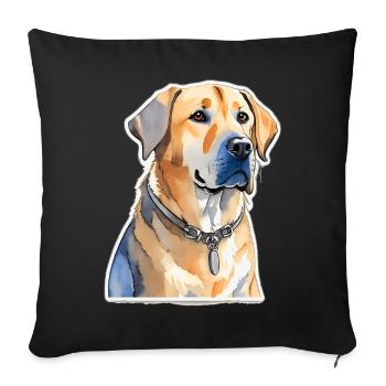 Labrador - Sofa pillowcase 17,3'' x 17,3'' (45 x 45 cm) - black - Front