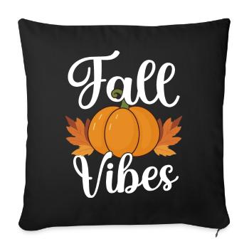 Automne - Housse de coussin décorative 45 x 45 cm - noir - Devant