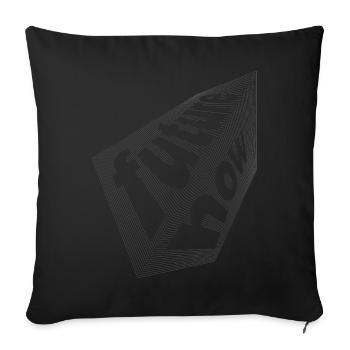 Future Now (édition typographie 3D) - Housse de coussin décorative 45 x 45 cm - noir - Devant