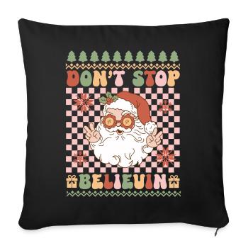 Ugly Christmas Sweater - Sofa pillowcase 17,3'' x 17,3'' (45 x 45 cm) - black - Front