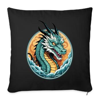 See Drachen - Sofakissenbezug 45 x 45 cm - Schwarz - Vorne