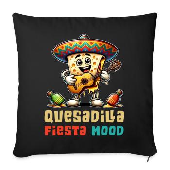 Quesadillas Fiesta Mood Mexico - Housse de coussin décorative 45 x 45 cm - noir - Devant