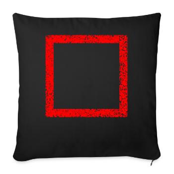 Frame / Red - Sofa pillowcase 17,3'' x 17,3'' (45 x 45 cm) - black - Front
