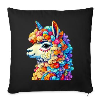 Alpaca - Sofa pillowcase 17,3'' x 17,3'' (45 x 45 cm) - black - Front