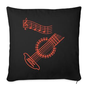 Guitar musician - Sofa pillowcase 17,3'' x 17,3'' (45 x 45 cm) - black - Front
